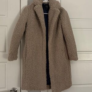 Teddy Sherpa Lady J. Crew Coat